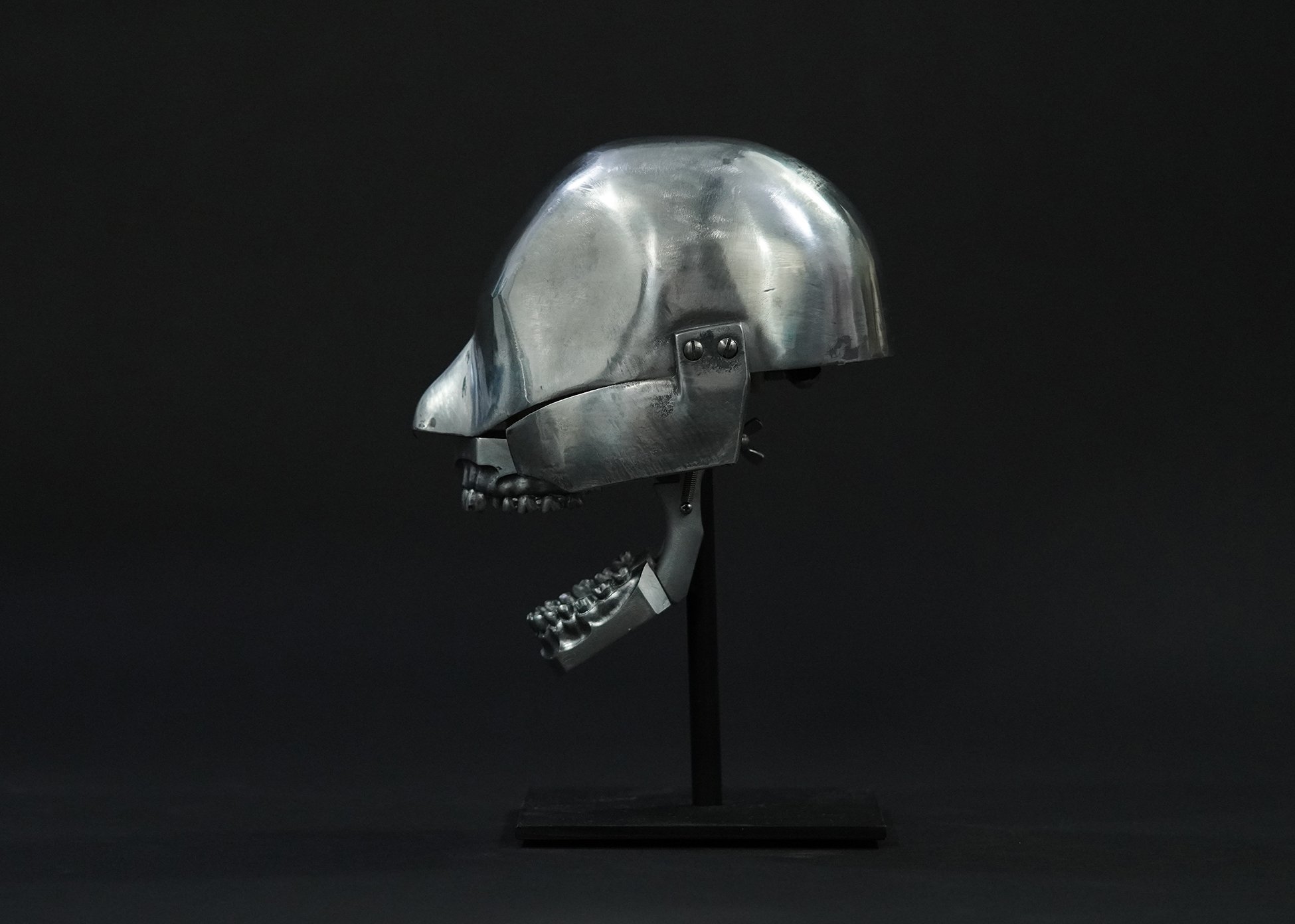 Vintage Classic Aluminum Dental Manikin with Fixed Aluminum Teeth